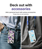 iPhone 14 Case | Fusion Design - Purple Rose - Deck out with accessories. Add a personal touch with various accessories.