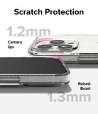 iPhone 15 Pro Max Case | Air Glitter Clear - Scratch Protection. Camera Lips. Raised Bezel.