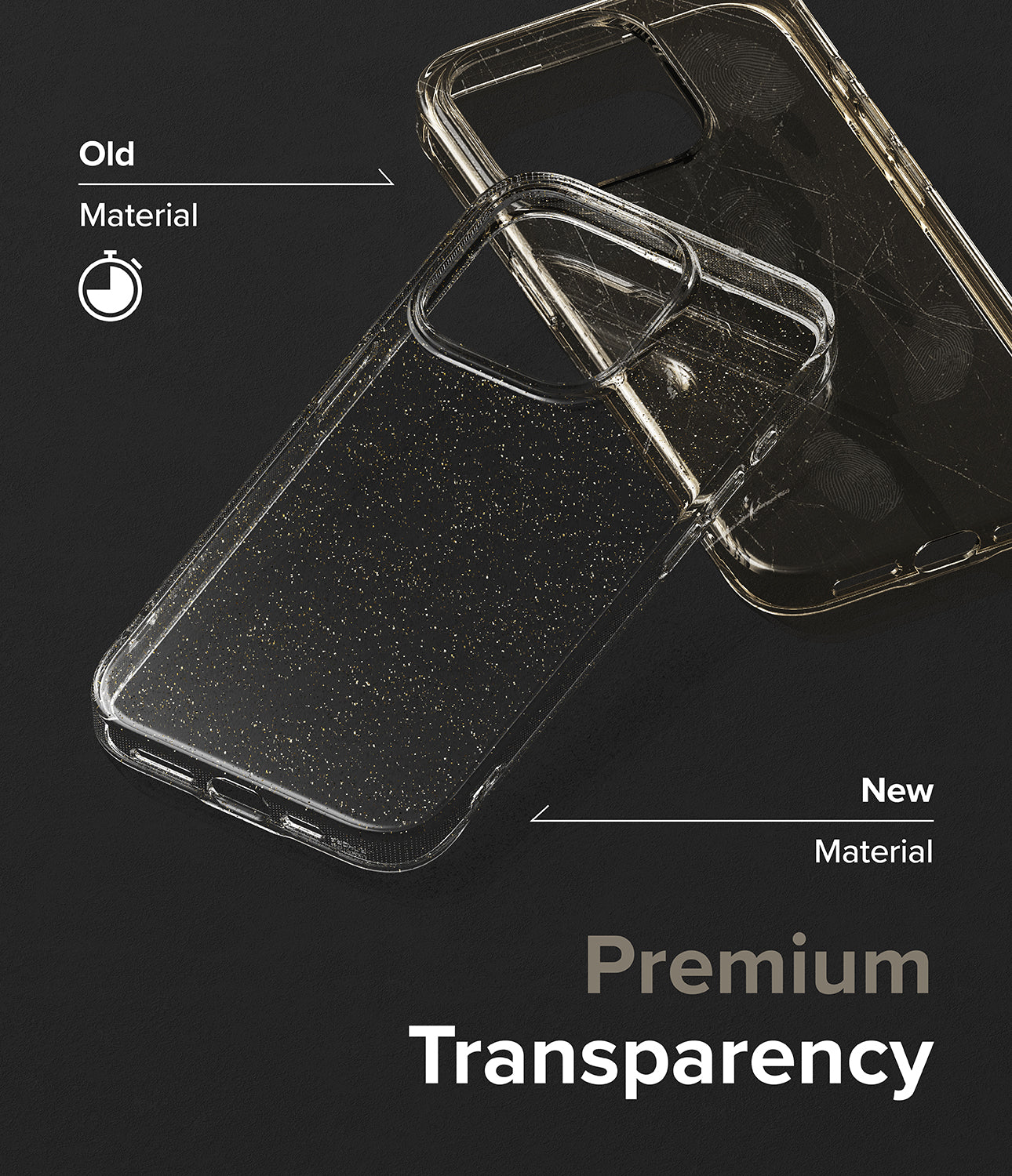 iPhone 15 Pro Max Case | Air Glitter Clear - Premium Transparency.