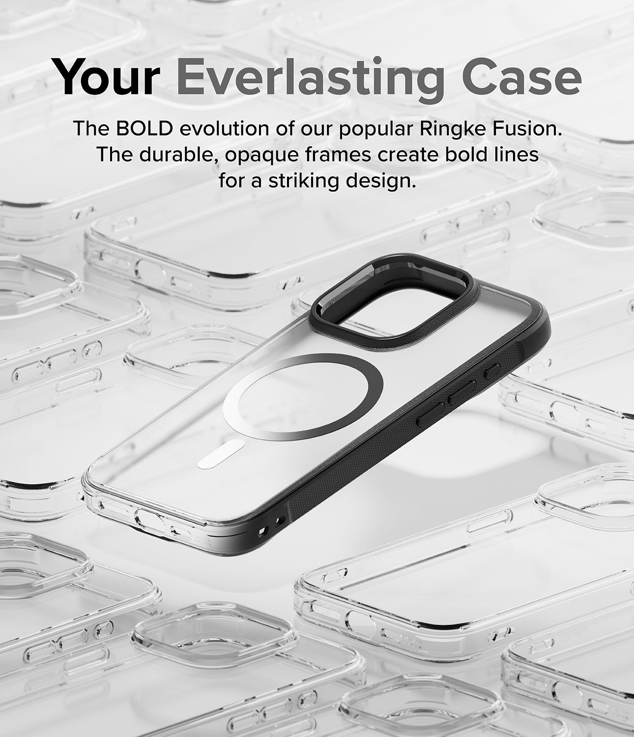 iPhone 15 Pro Max Case | Fusion Bold Magnetic - Your Everlasting Case. The Bold evolution of our popular Ringke Fusion. The durable, opaque frames create bold lines for a striking design.