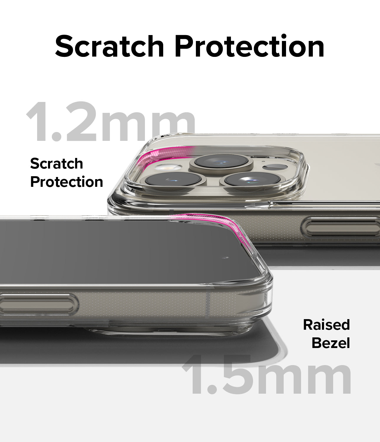 iPhone 15 Pro Max Case | Fusion Clear - Scratch Protection and Raised Bezel