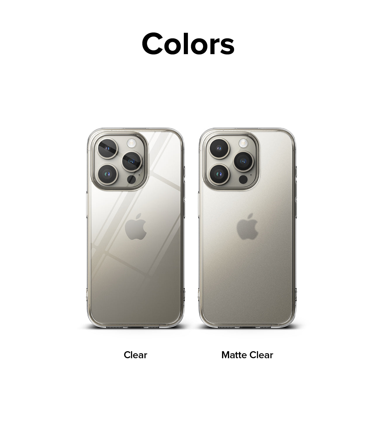 Ốp lưng iPhone 15 Pro Max | Fusion Matte Clear - Màu sắc