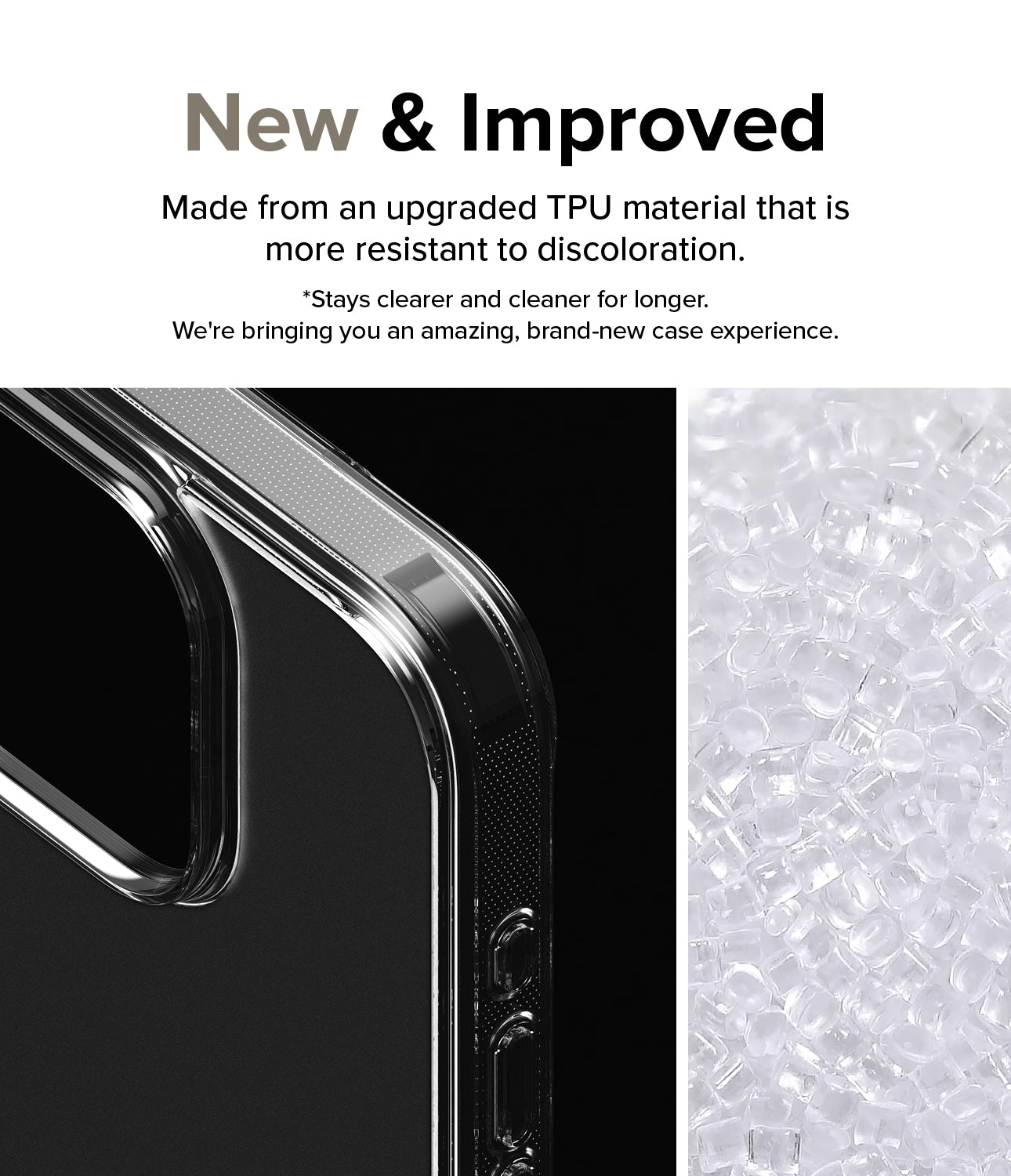 iPhone 15 Pro Max Case | Fusion Matte Clear - New and Improved. Made from an upgraded TPU material that is more resistant to discoloration. Made from an upgraded TPU material that is more resistant to discoloration.