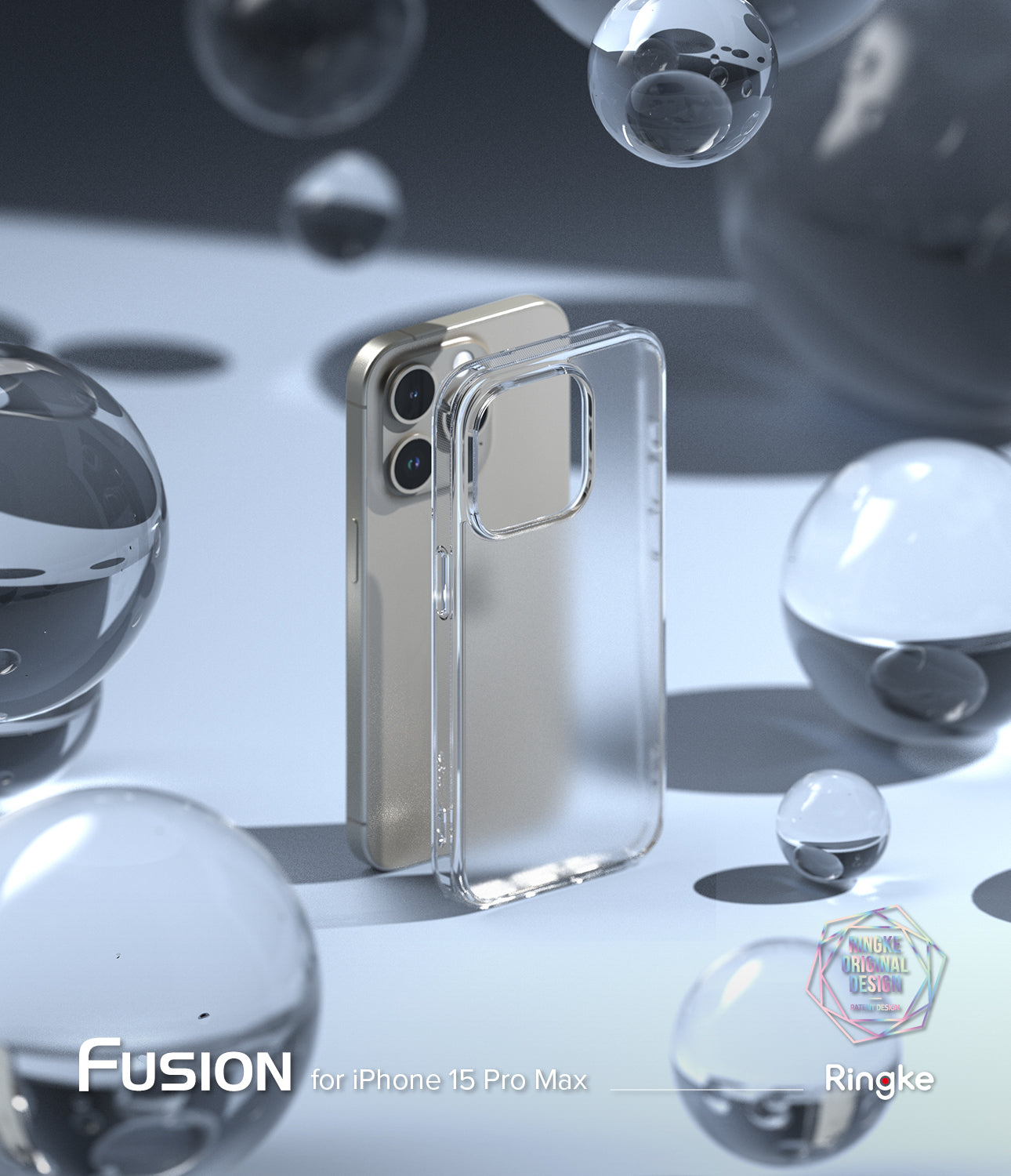 Ốp lưng iPhone 15 Pro Max | Fusion Matte Clear - Bởi Ringke