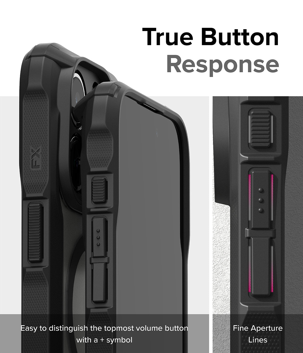 iPhone 15 Pro Max Case | Fusion-X Magnetic Matte Black - True Button Response