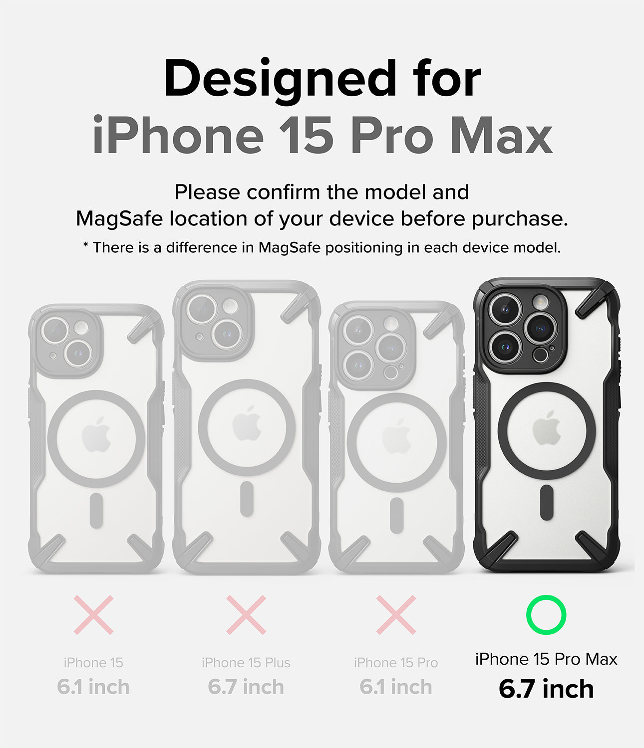 iPhone 15 Pro Max Case | Fusion-X Magnetic Matte Black - Compatibility