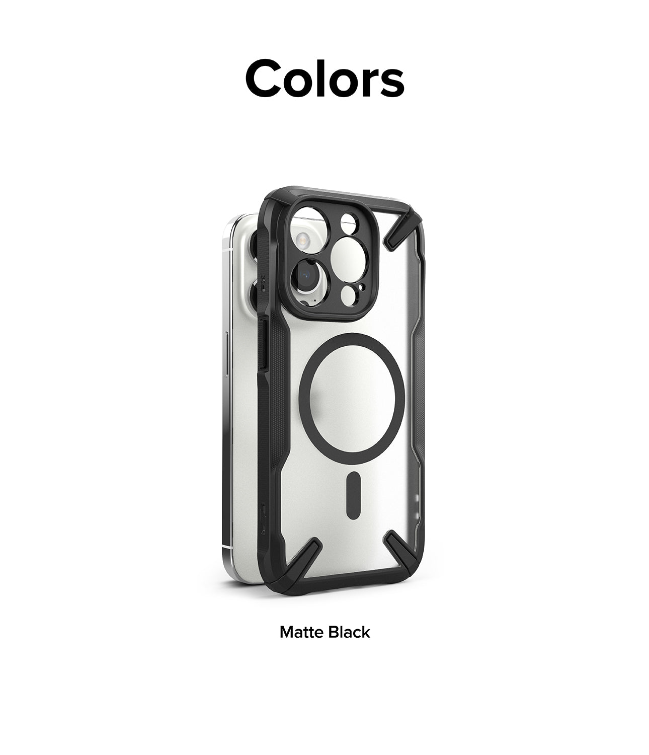 iPhone 15 Pro Max Case | Fusion-X Magnetic Matte Black - Ringke