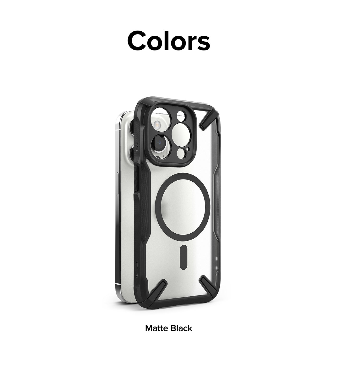 iPhone 15 Pro Max Case | Fusion-X Magnetic Matte Black - Colors