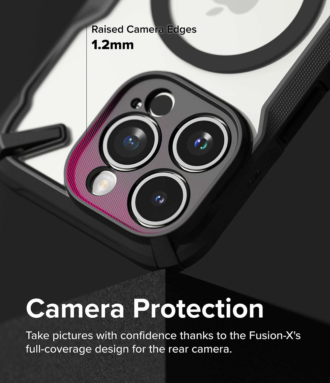 iPhone 15 Pro Max Case | Fusion-X Magnetic Matte Black - Camera Protection