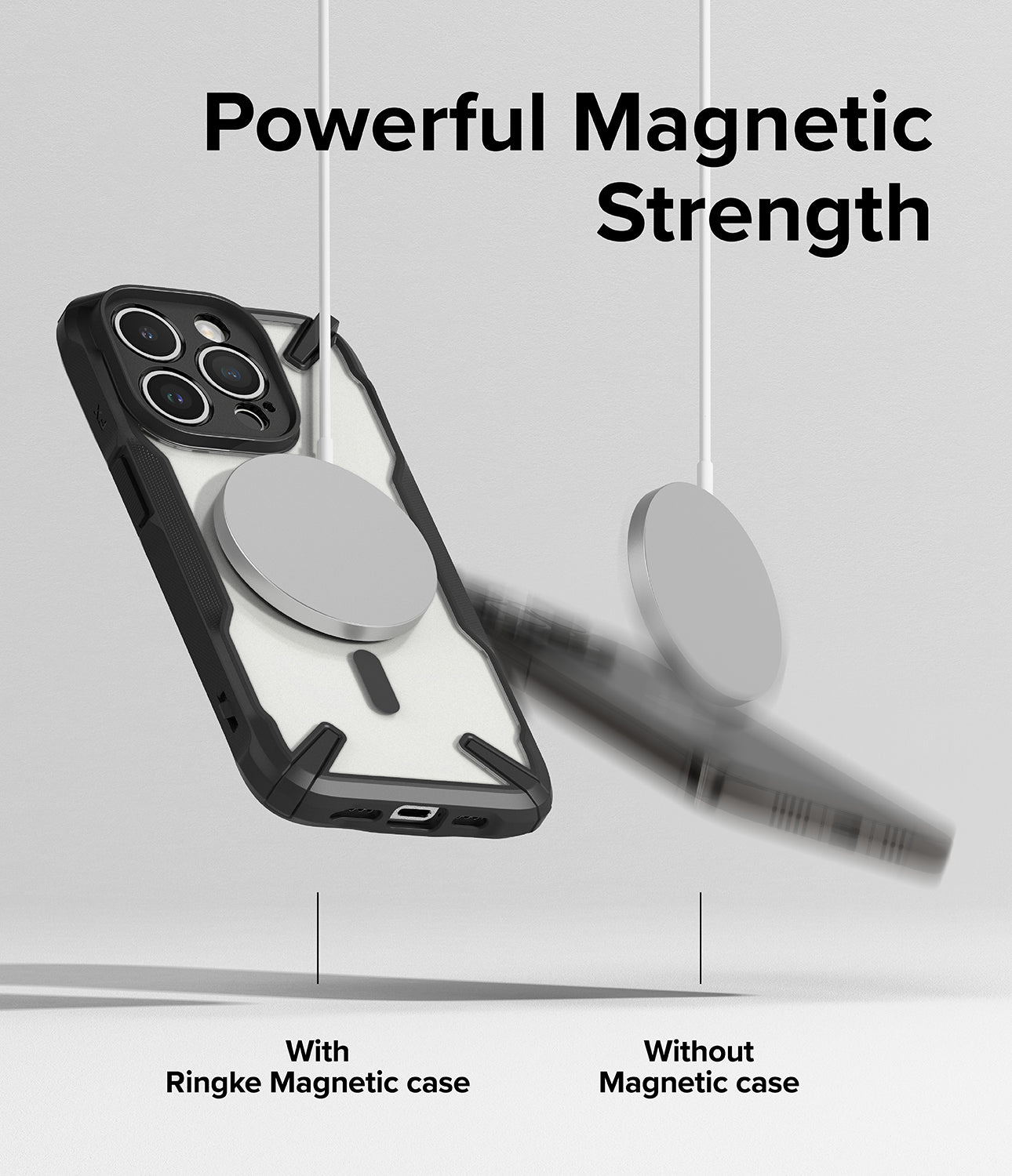 iPhone 15 Pro Max Case | Fusion-X Magnetic Matte Black - Powerful Magnetic Strength