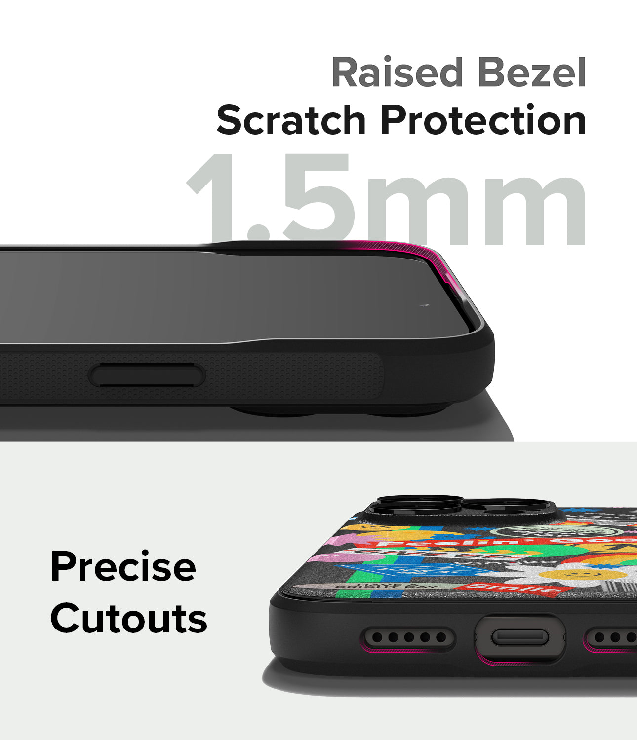 iPhone 15 Pro Max Case | Onyx Design - Sticker - Raised Bezel Scratch Protection. Precise Cutouts.