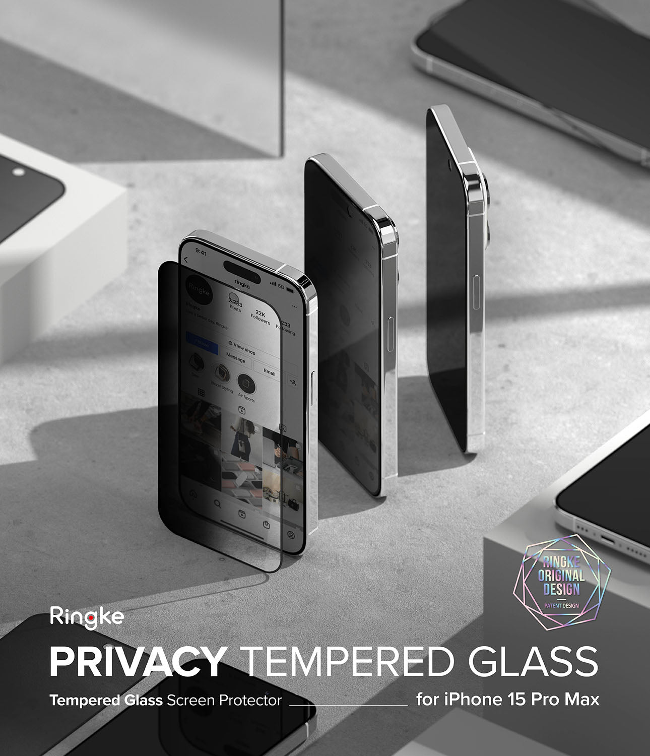 iPhone 15 Pro Max Screen Protector | Privacy Glass - By Ringke