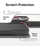 iPhone 15 Plus Case | Fusion Bold - Clear/Gray - Scratch Protection. Camera Lips and Raised Bezel.