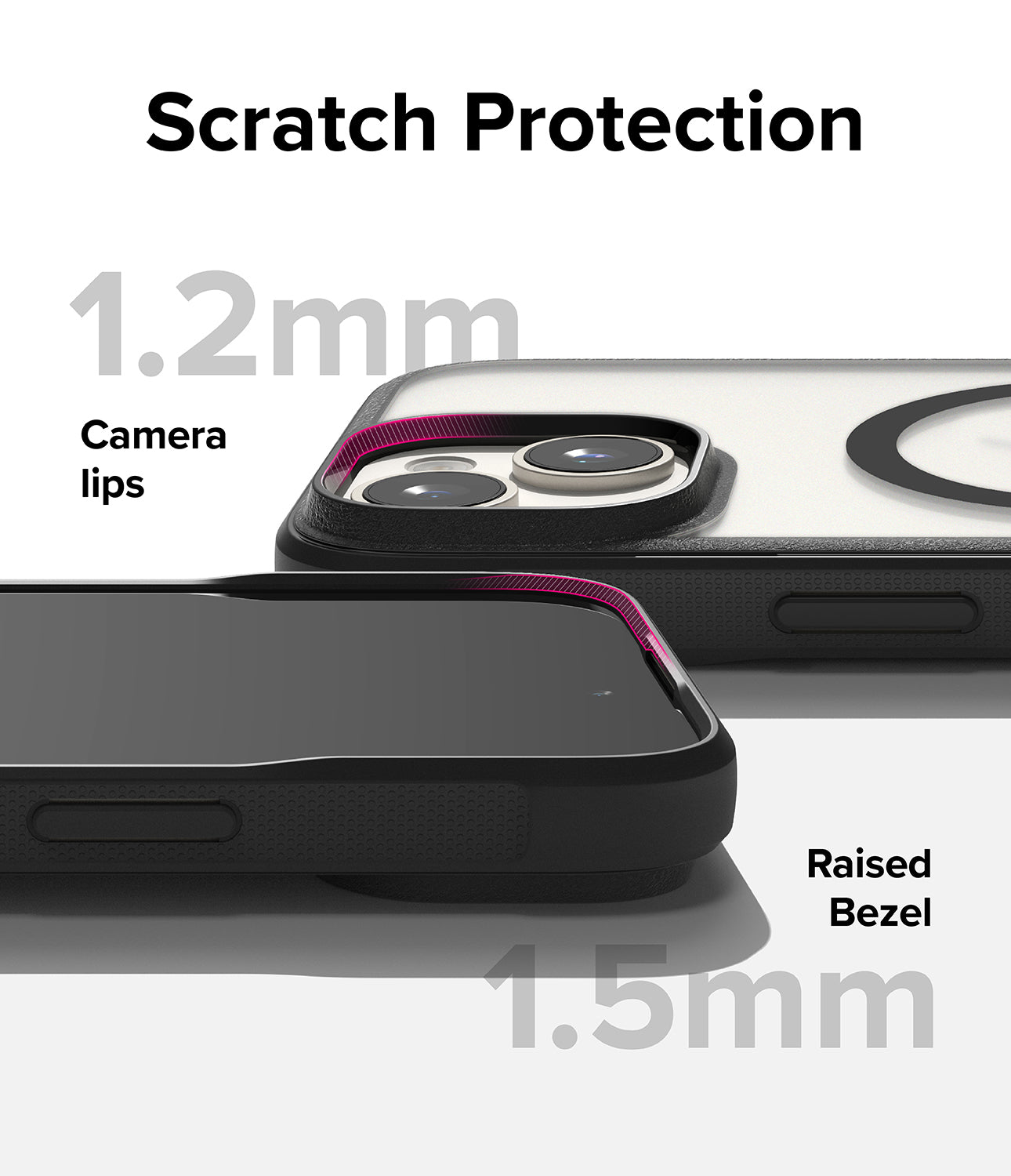 iPhone 15 Plus Case | Fusion Bold Magnetic - Scratch Protection. 1.2mm Camera Lips. 1.5mm raised bezel.