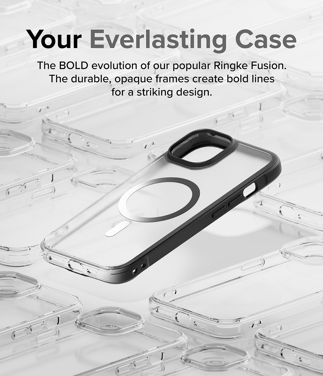 iPhone 15 Plus Case | Fusion Bold Magnetic - Your Everlasting Case. The BOLD evolution of our popular Ringke Fusion. The durable, opaque frames create bold lines for a striking design.