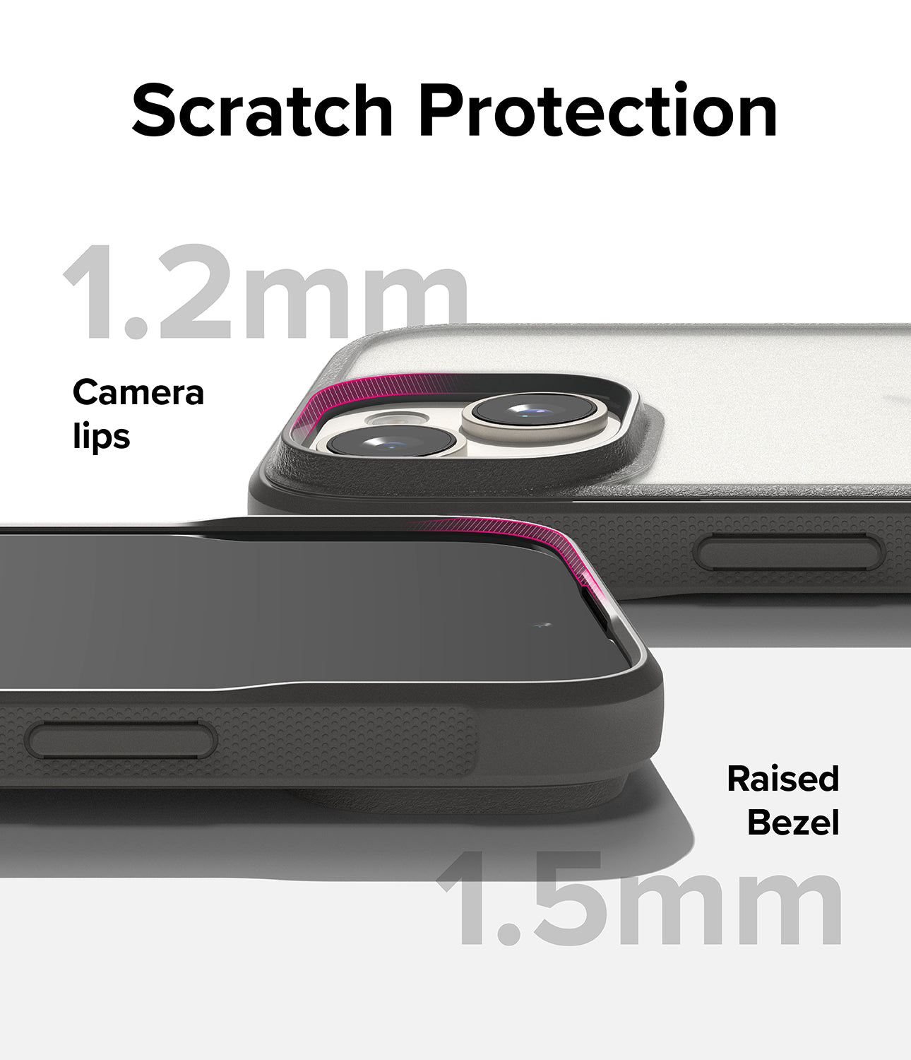 iPhone 15 Plus Case | Fusion Bold - Matte/Gray - Scratch Protection. Camera Lips. Raised Bezel.