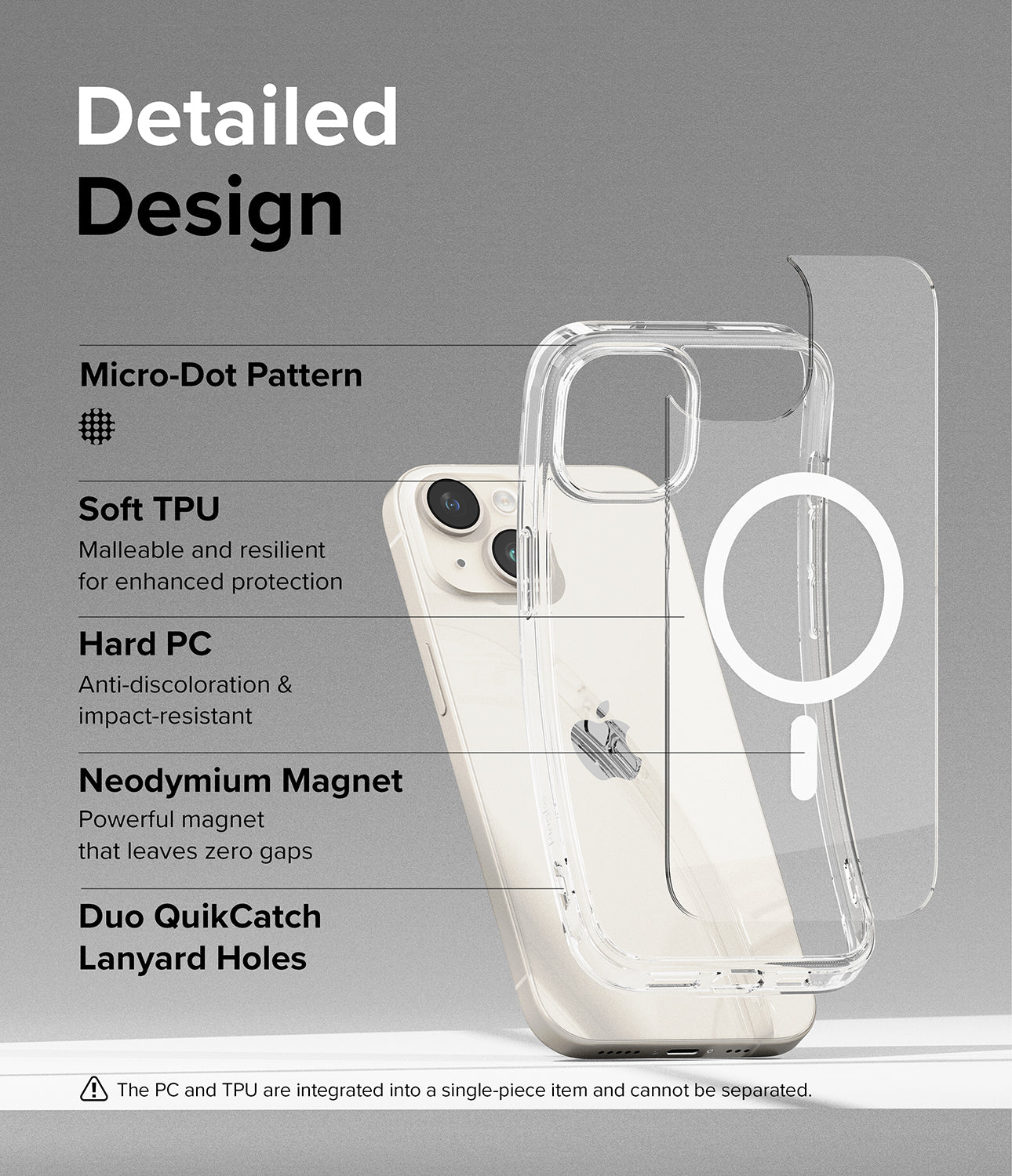 iPhone 15 Plus Case | Fusion Magnetic - Detailed Design. Micro-Dot Pattern. Malleable and resilient for enhanced protection with Soft TPU. Anti-discoloration and impact-resistant with Hard PC. Powerful neodymium magnet that leaves zero gaps. Duo QuikCatch Lanyard Holes.