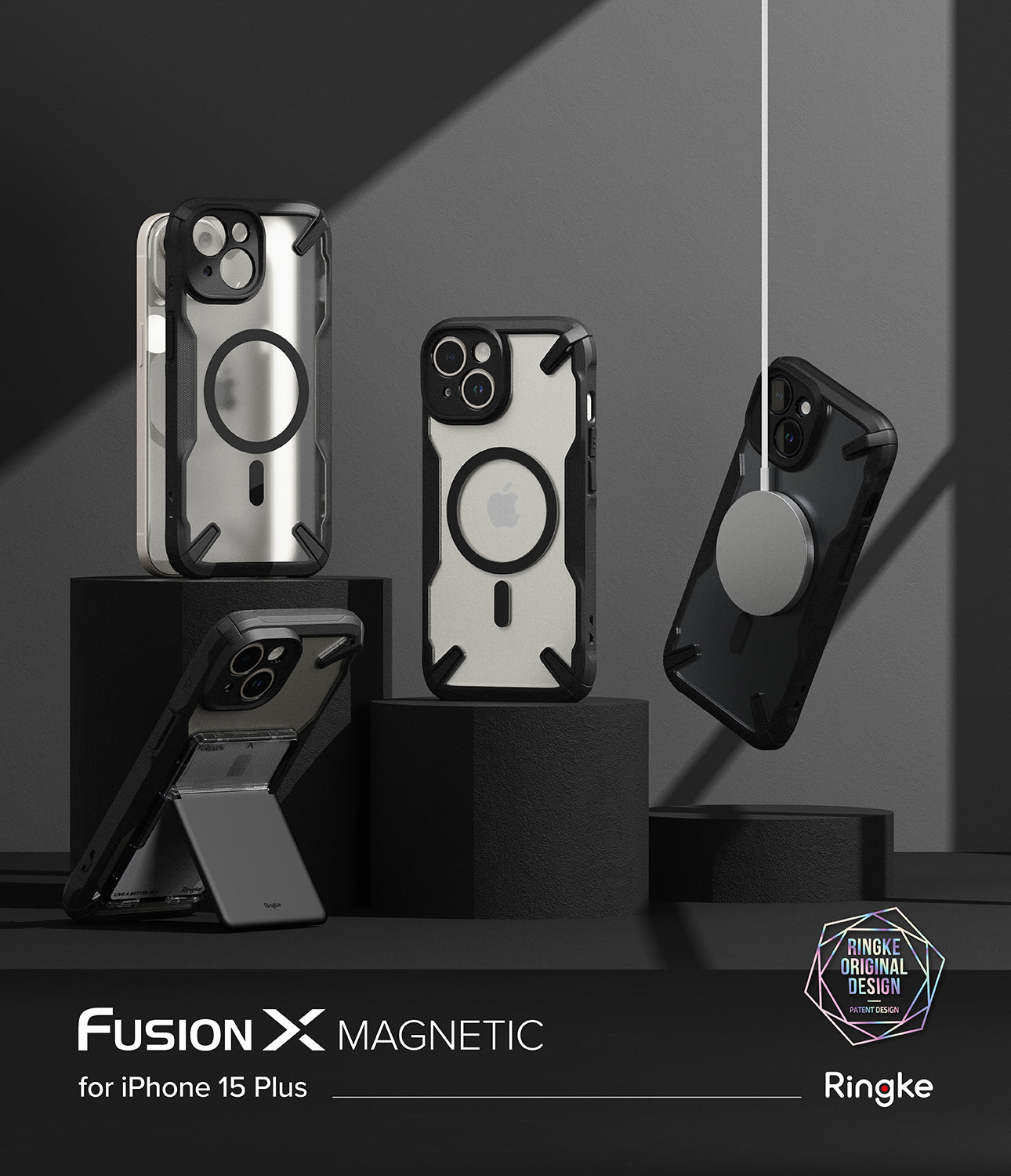 iPhone 15 Plus Case | Fusion-X Magnetic Matte Black - By Ringke