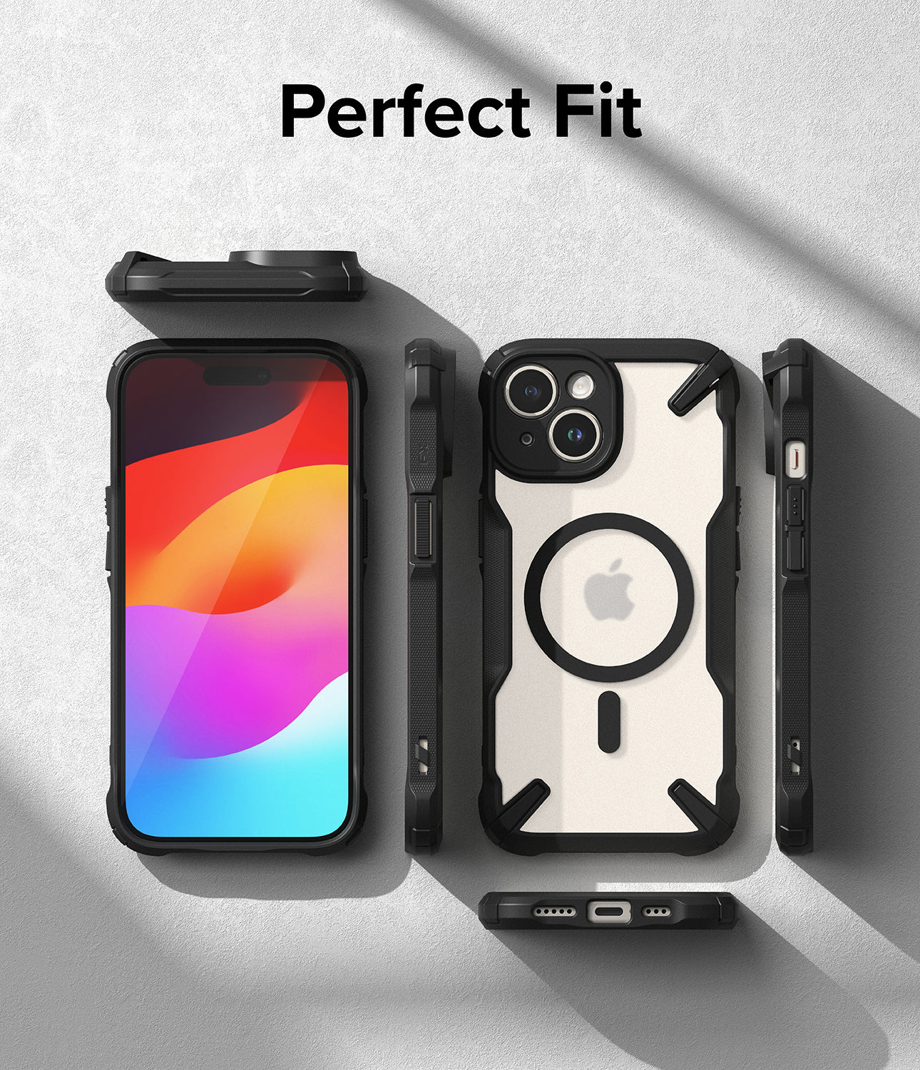 iPhone 15 Plus Case | Fusion-X Magnetic Matte Black - Perfect Fit