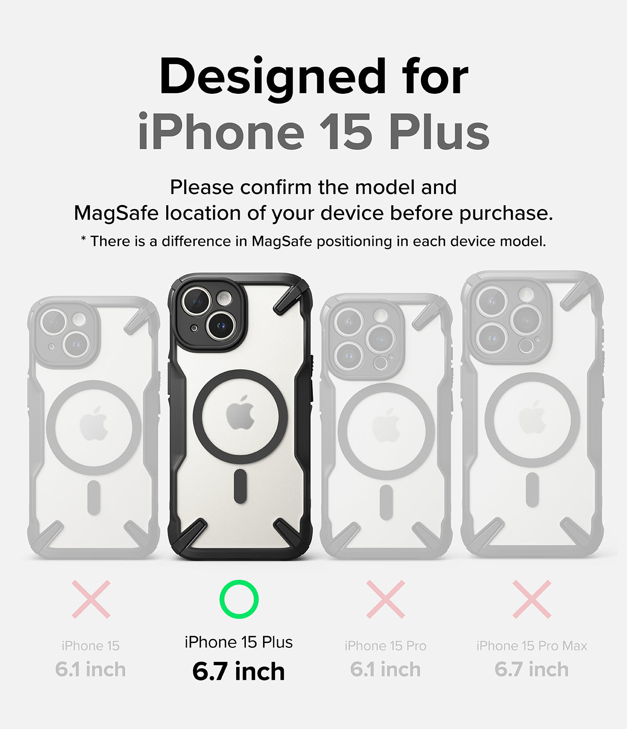 iPhone 15 Plus Case | Fusion-X Magnetic Matte Black - Compatibility