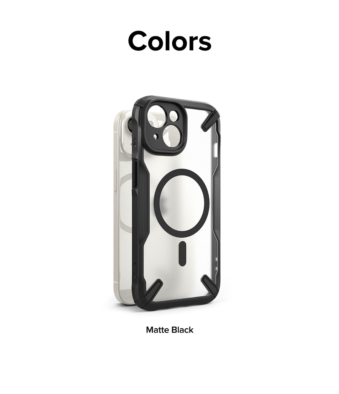 iPhone 15 Plus Case | Fusion-X Magnetic Matte Black - Colors