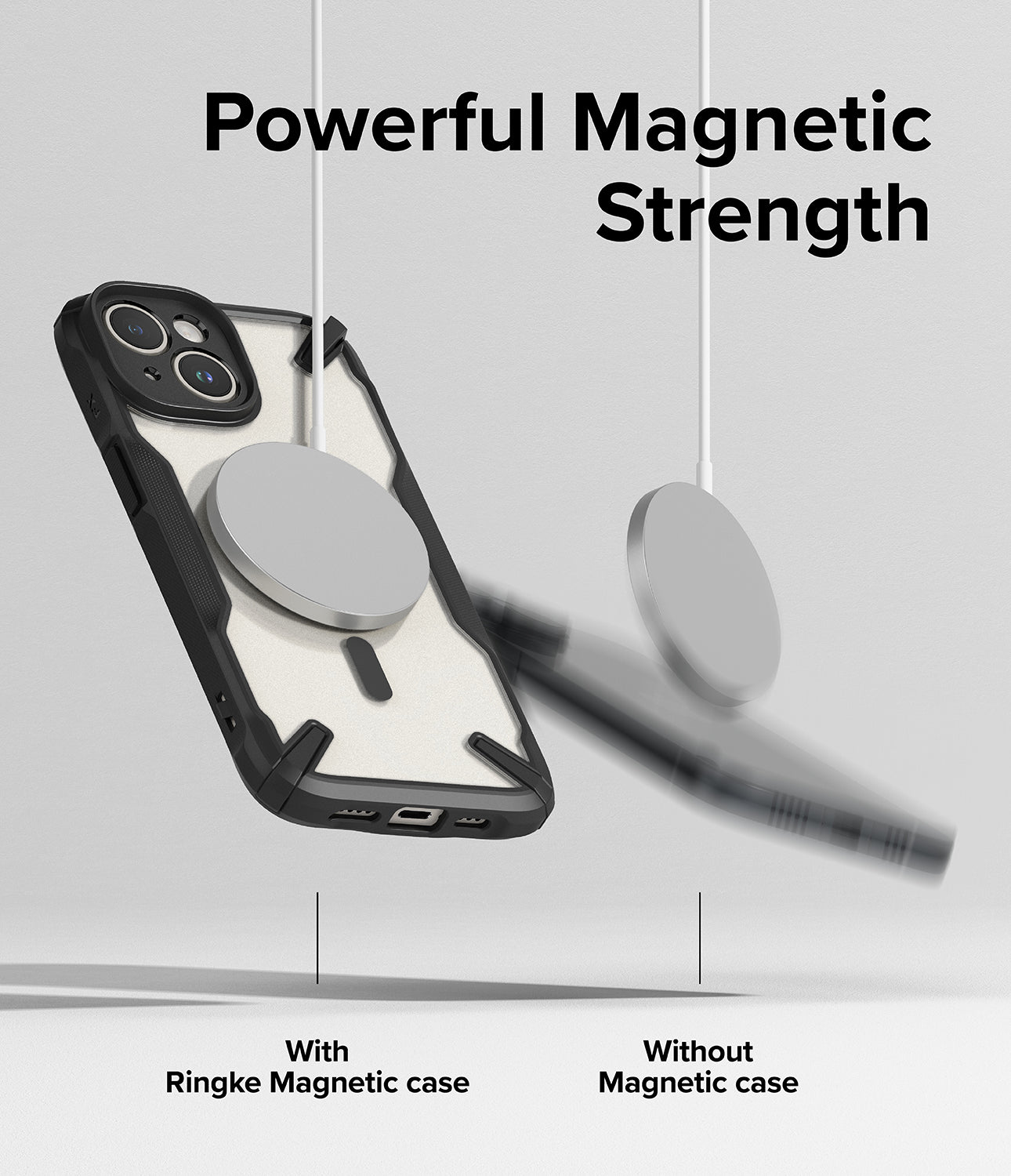 iPhone 15 Plus Case | Fusion-X Magnetic Matte Black - Powerful Magnetic Strength