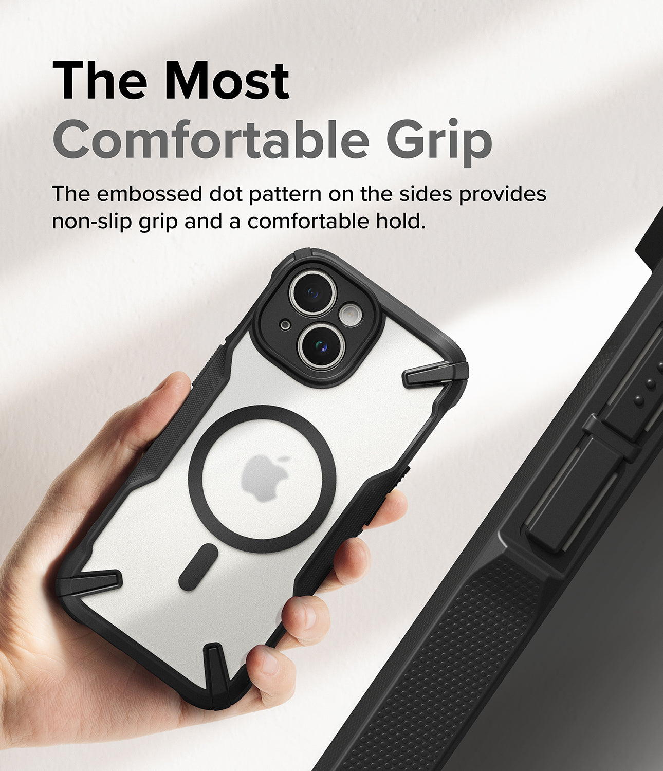 iPhone 15 Plus Case | Fusion-X Magnetic Matte Black - The Most Comfortable Grip