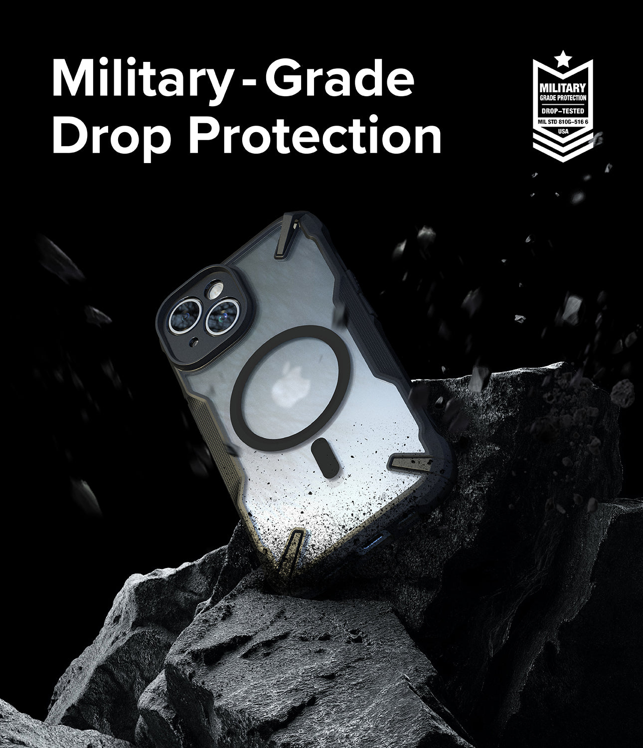 iPhone 15 Plus Case | Fusion-X Magnetic Matte Black - Military-Grade Drop Protection