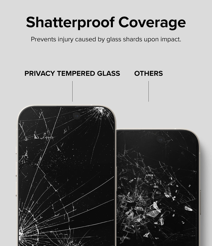 iPhone 15 Plus Screen Protector | Privacy Glass Anti-spy full-coverage 9H hardness tempered glass protector
