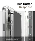 iPhone 15 Pro Case | Air - Clear - True Button Response. The meticulously designed notch-cutout buttons provide a genuine button feel. Fine Aperture Line.