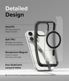 iPhone 15 Pro Case | Fusion Bold Magnetic - Detailed Design. Hard PC for anti-discoloration and impact-resistant. Malleable and resilient for enhanced protection with Soft TPU. Power Neodymium Magnet that leaves zero gaps. Duo QuikCatch Lanyard Holes.