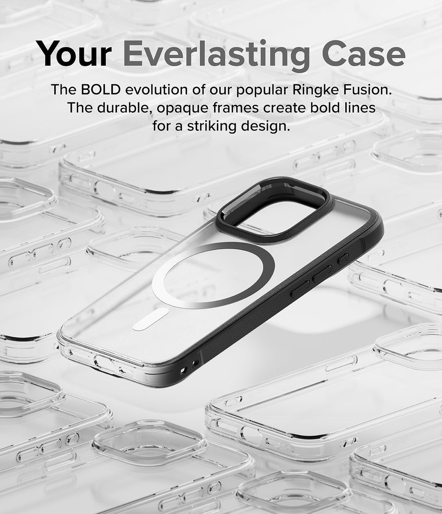 iPhone 15 Pro Case | Fusion Bold Magnetic - Your Everlasting Case/ The BOLD evolution of our popular Ringke Fusion. The durable, opaque frames create bold lines for a striking design.