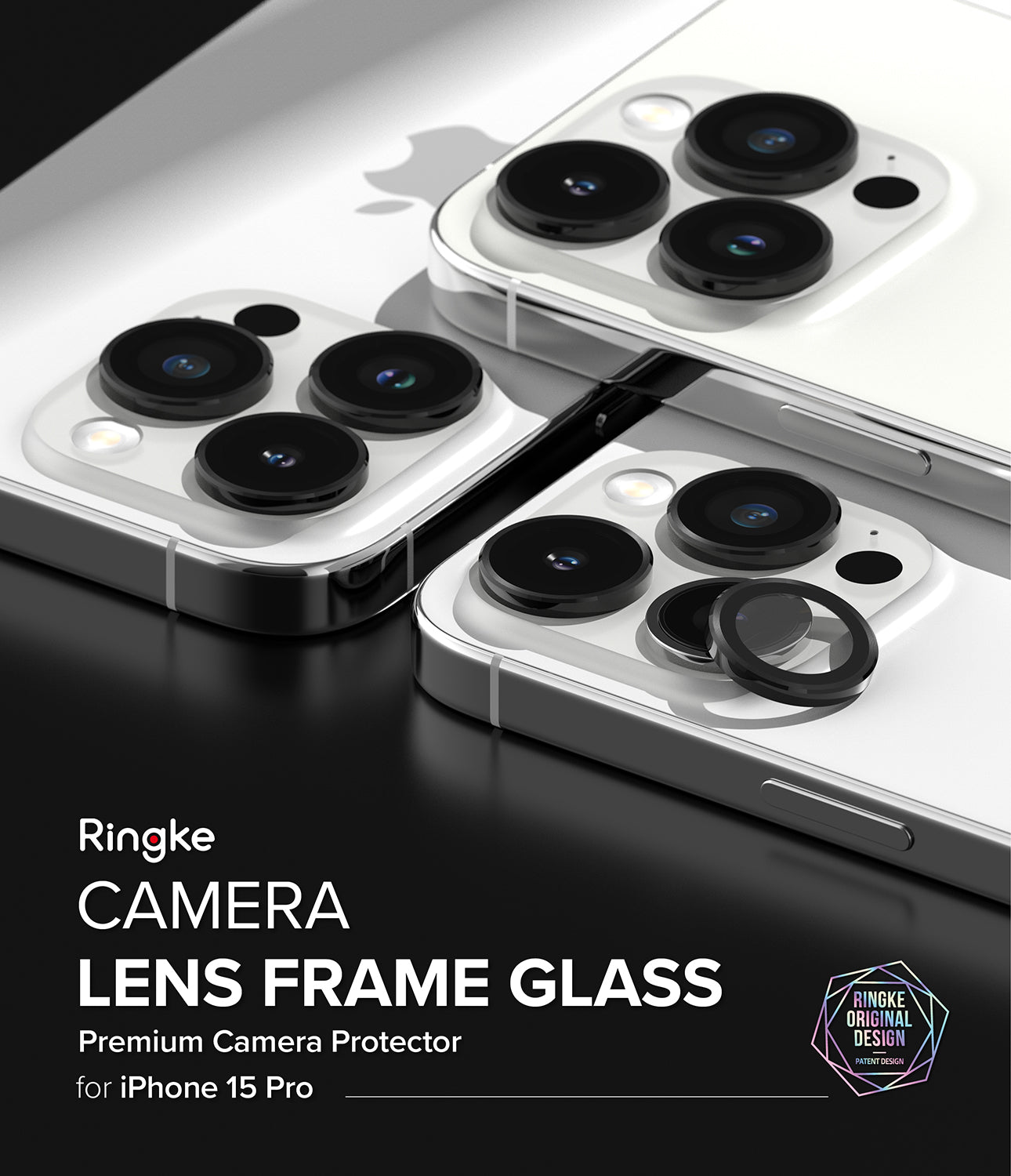 iPhone 15 Pro | Camera Lens Frame Glass - By Ringke
