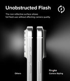 iPhone 15 Pro Max / 15 Pro | Camera Styling - Unobstructed Flash. The non-reflective surface allows full flash-use without affecting camera quality