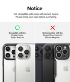 iPhone 15 Pro Max / iPhone 15 Prp | Camera Styling - Black aluminum metallic cover