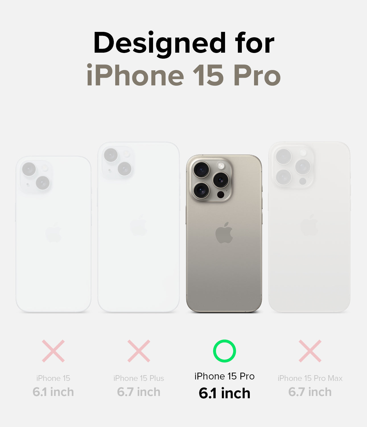 iPhone 15 Pro Case | Fusion - Matte Clear - Designed for iPhone 15 Pro