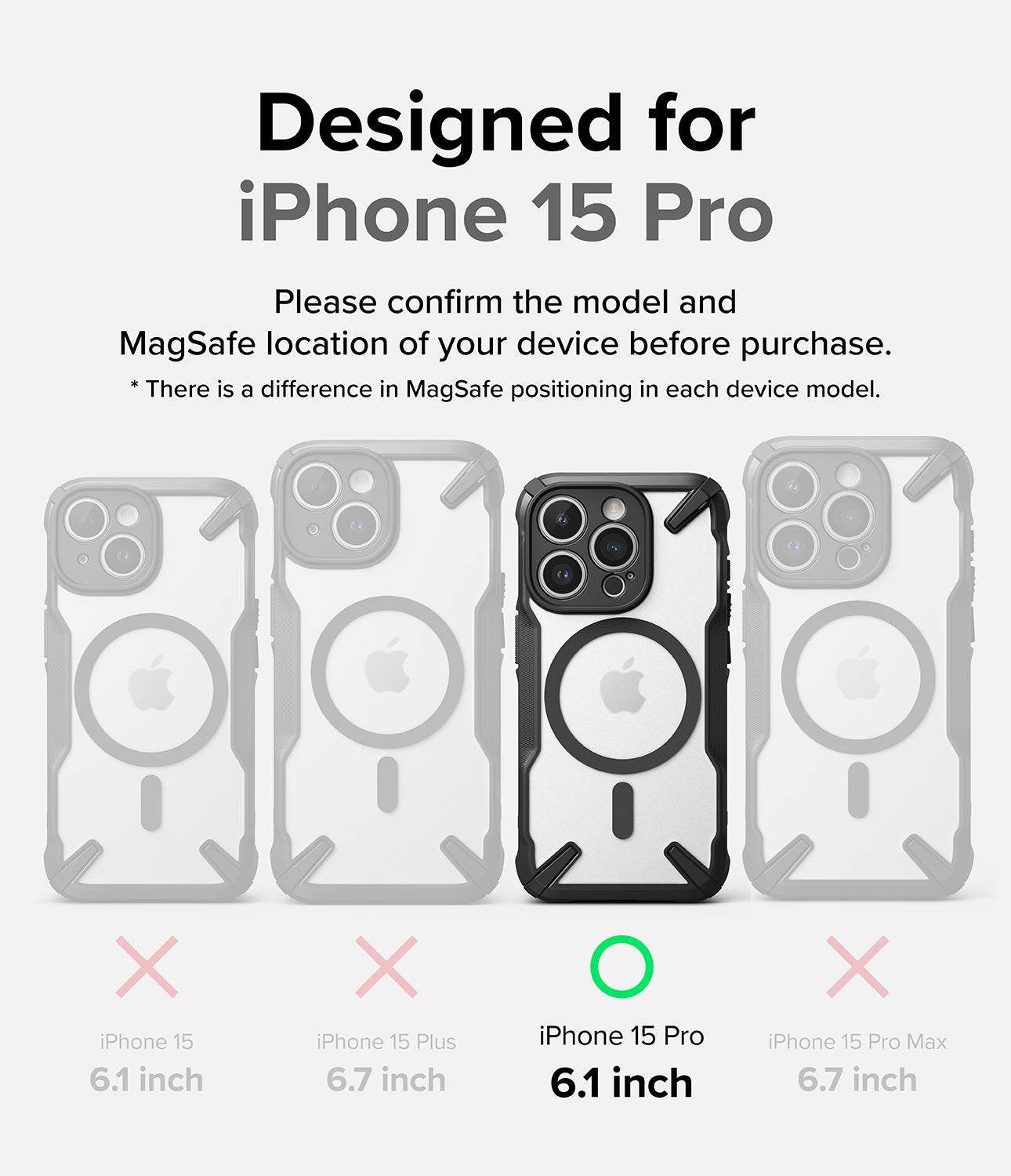 iPhone 15 Pro Case | Fusion-X Magnetic Matte Black - Compatibility