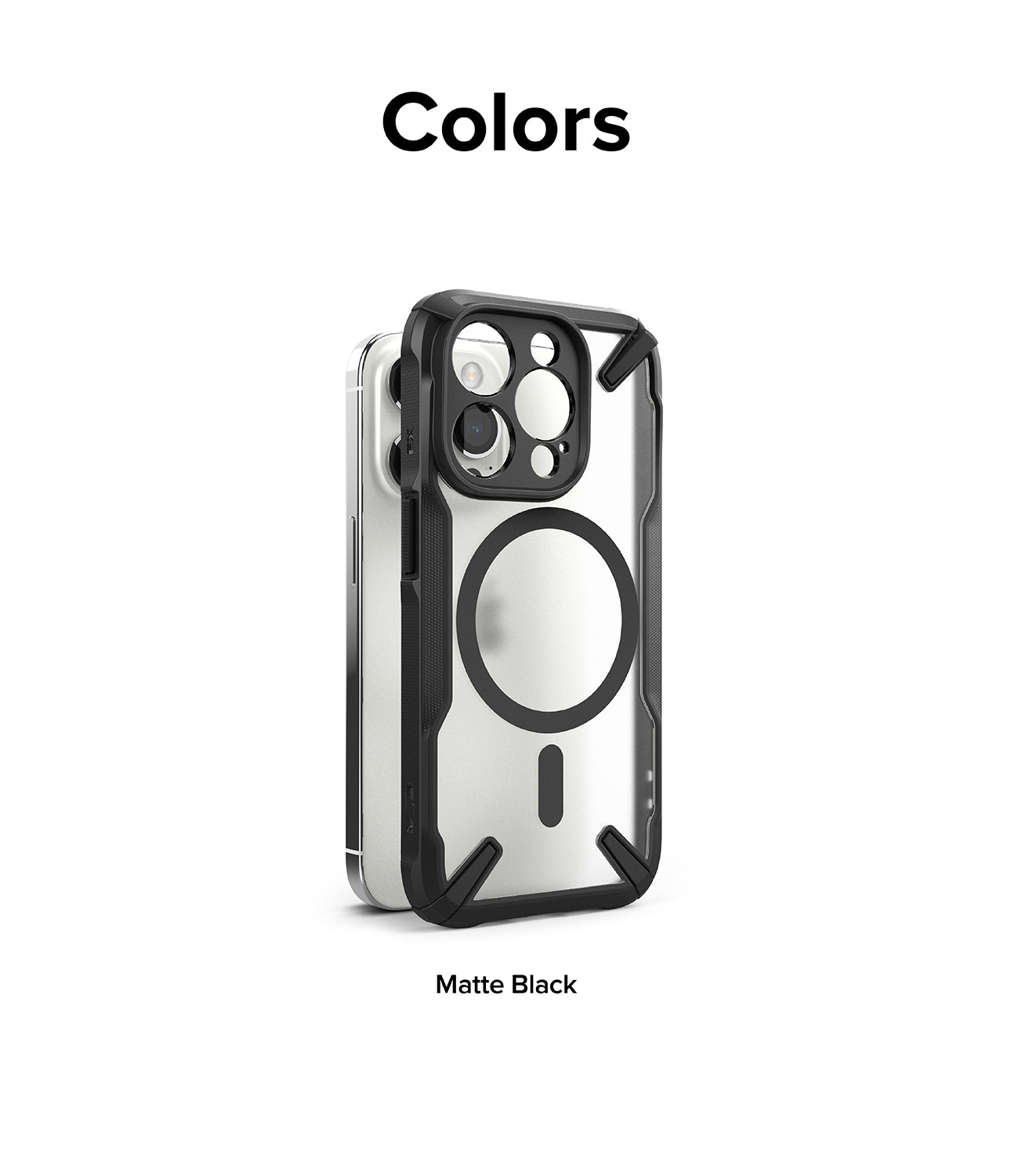 iPhone 15 Pro Case | Fusion-X Magnetic Matte Black - Colors