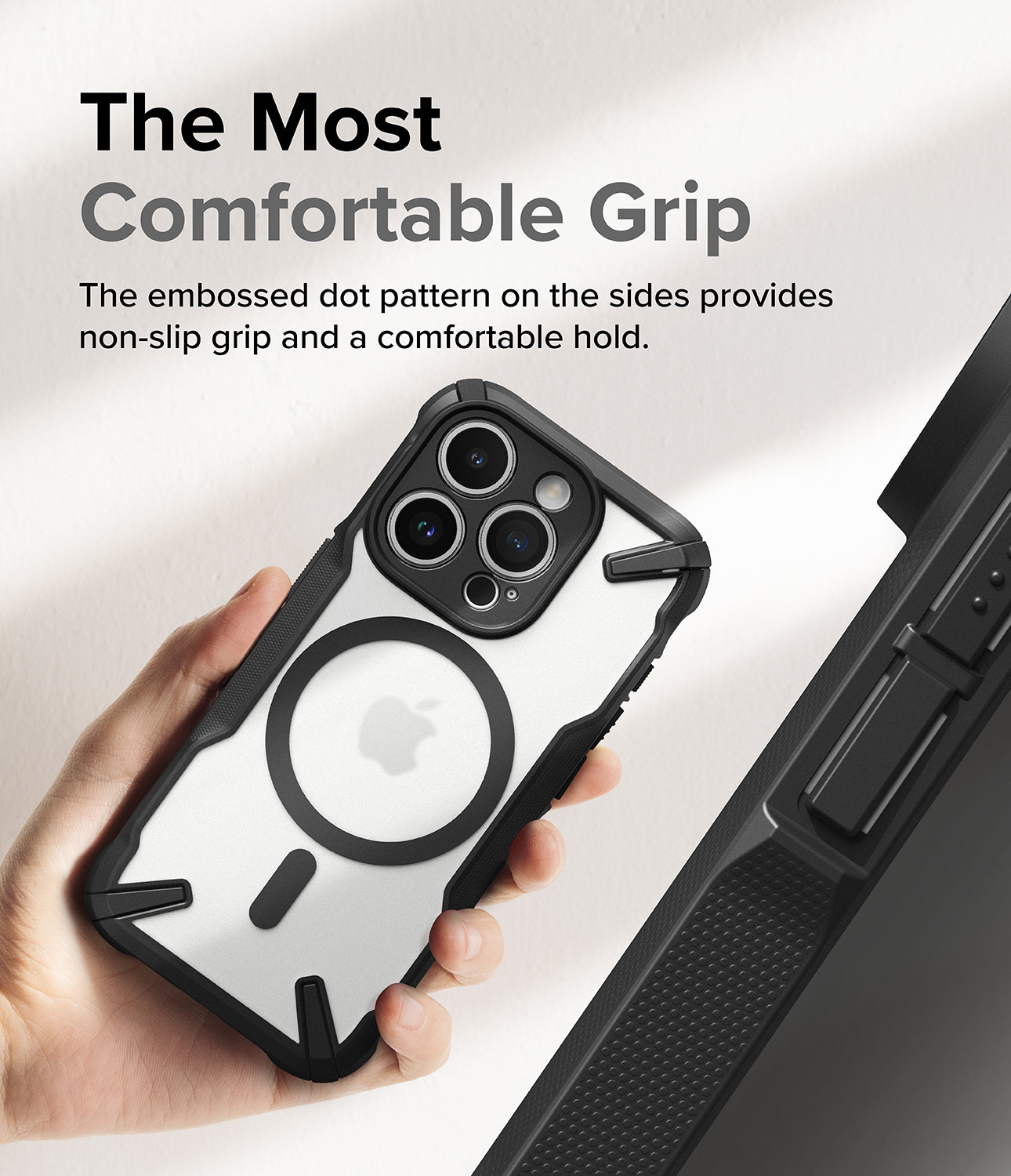 iPhone 15 Pro Case | Fusion-X Magnetic Matte Black - The Most Comfortable Grip