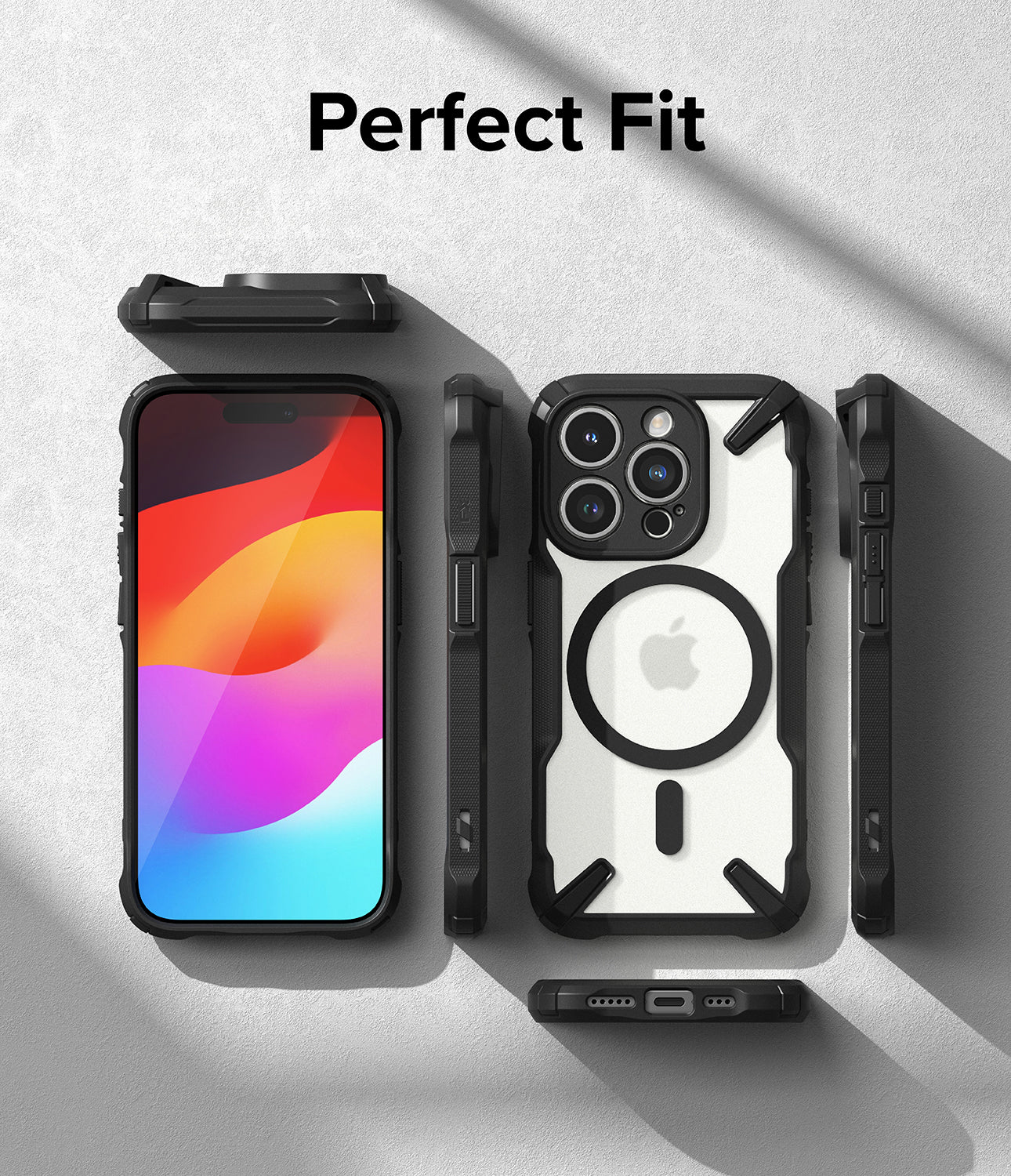 iPhone 15 Pro Case | Fusion-X Magnetic Matte Black - Ringke