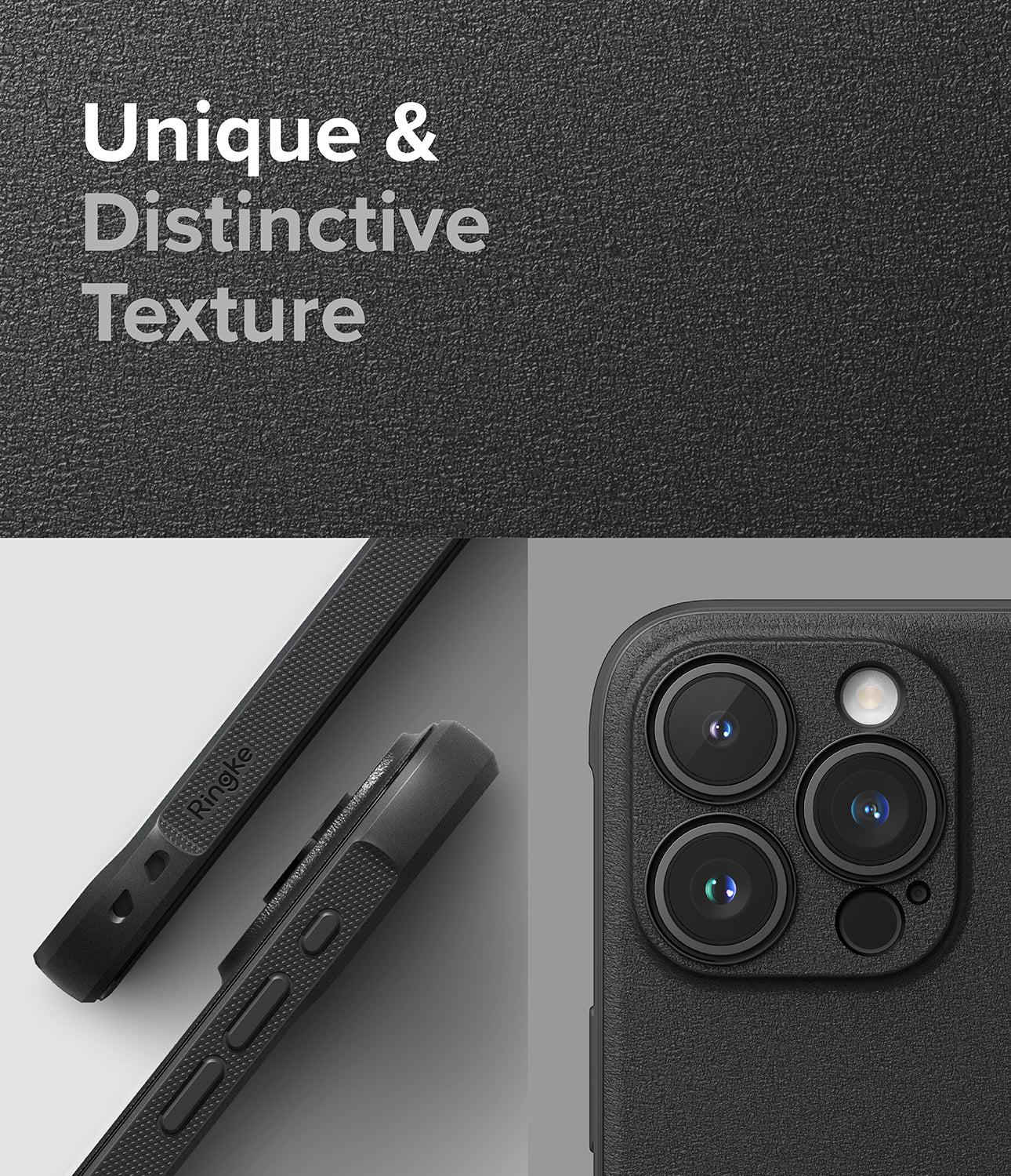 iPhone 15 Pro Case | Onyx - Black - Unique and Distinctive Texture.