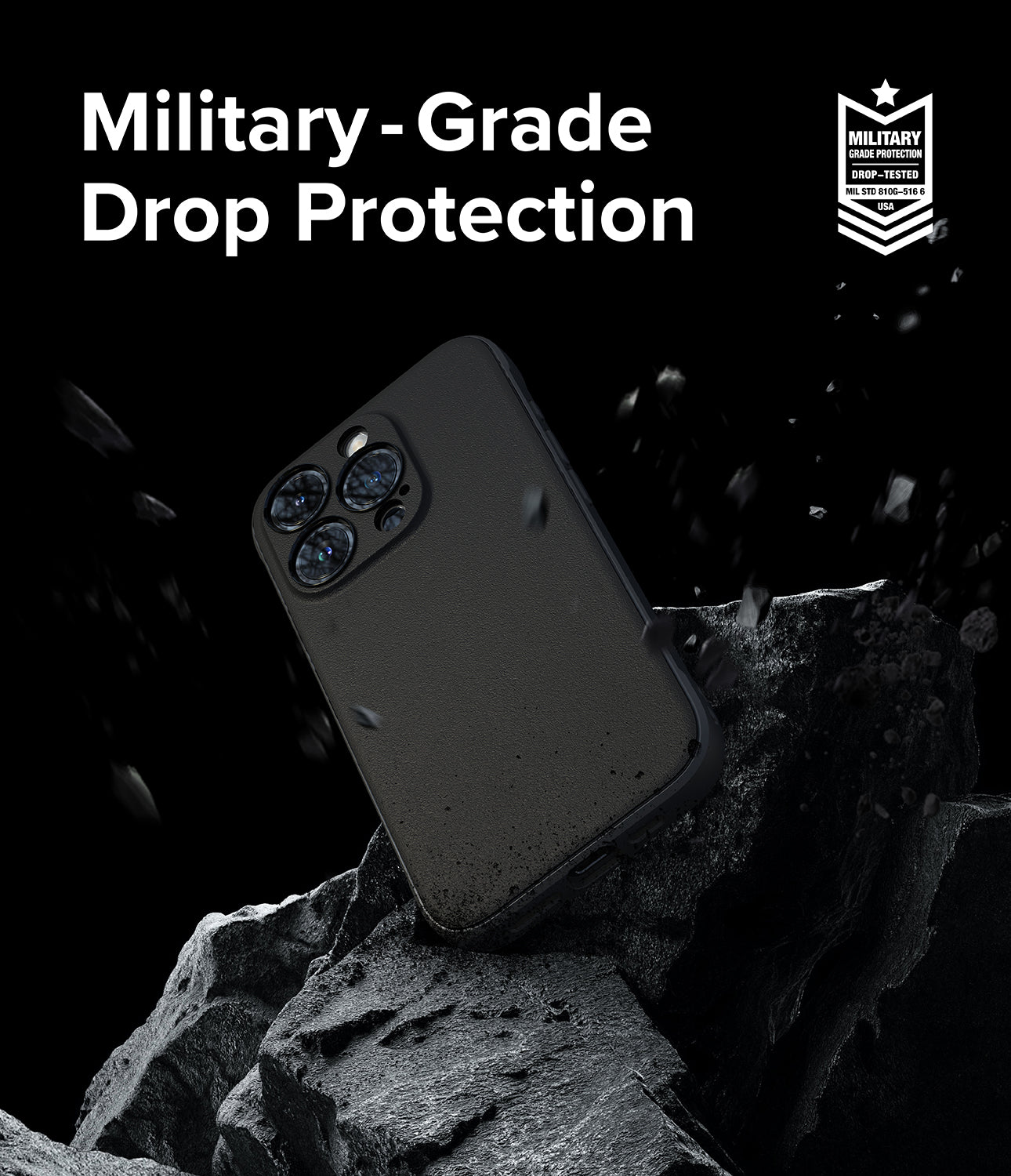 iPhone 15 Pro Case | Onyx - Black - Military-Grade Drop Protection.
