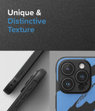 iPhone 15 Pro Case | Onyx Design - Blue Brush - Unique and Distinctive Texture