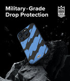 iPhone 15 Pro Case | Onyx Design - Blue Brush - Military-Grade Drop Protection
