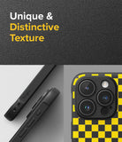 iPhone 15 Pro Case | Onyx Design - Checkerboard Yellow - Unique and Distinctive Texture