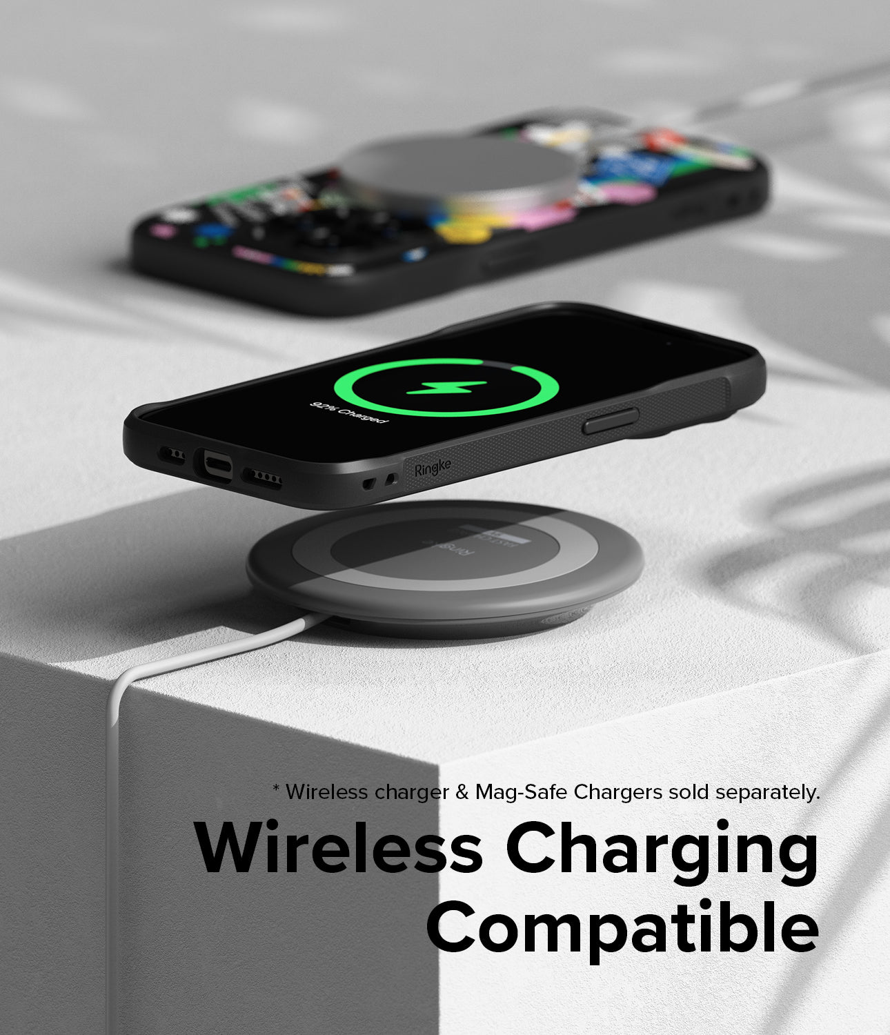 iPhone 15 Pro Case | Onyx Design - Sticker - Wireless Charging Compatible