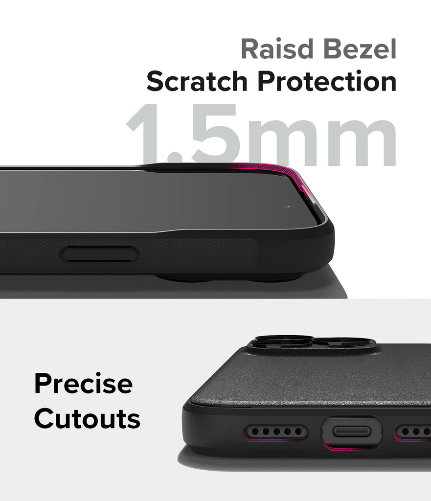 iPhone 15 Pro Case | Onyx Magnetic - 1.5mm Raised Bezel Scratch Protection. Precise cutouts