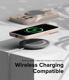 iPhone 15 Pro Case | Silicone Magnetic - Sand Pink - Wireless Charging Compatible.