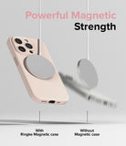iPhone 15 Pro Case | Silicone Magnetic - Sand Pink - Powerful Magnetic Strength