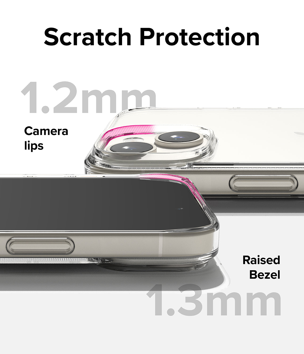 iPhone 15 Case | Air - Clear - Scratch Protection Camera Lips and Raised Bezel.